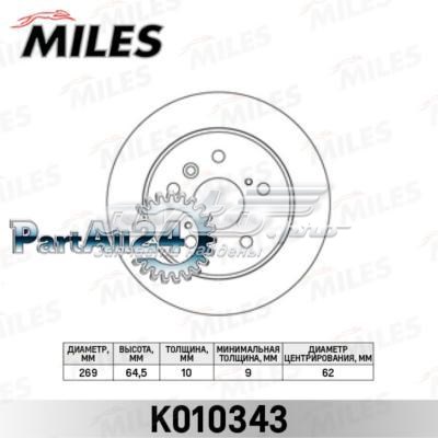 K010343 Miles disco de freno trasero