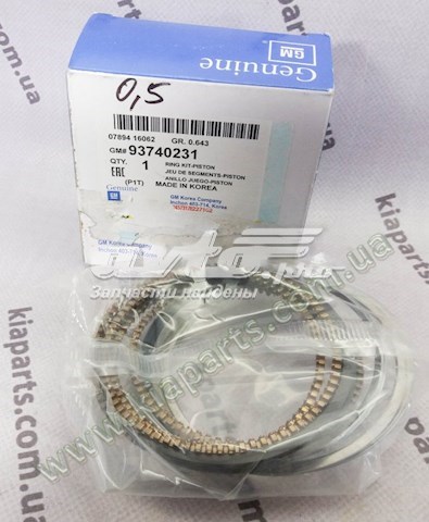 Juego de aros de pistón para motor, sobremedida (+0,50 mm) Hyundai/Kia 93740231 precio, desde 5,64 EUR