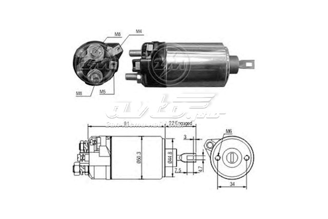 0331032026 Bosch interruptor magnético, estárter