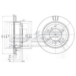 BG3813 Delphi disco de freno trasero