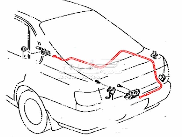 Cable de apertura de maletero para Toyota Carina (T19)