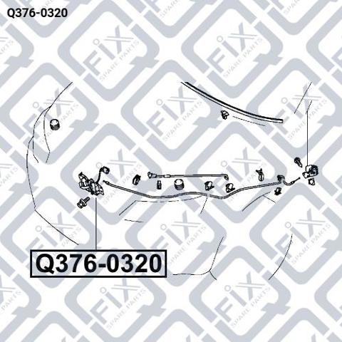 Q376-0320 Q-fix cerradura del capó de motor