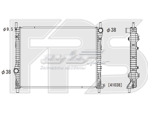 FP 28 A608-KY FPS radiador refrigeración del motor