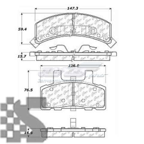 10203690 Centric Parts pastillas de freno delanteras