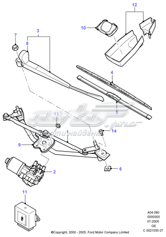 Varillaje lavaparabrisas Ford Mondeo 3 (BWY)