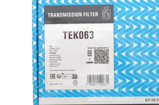Comprar TEK063 Purflux Filtro de transmisión automática