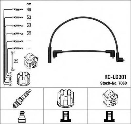 Juego de cables de bujias NGK RCLD301 precio, desde 23,33 EUR