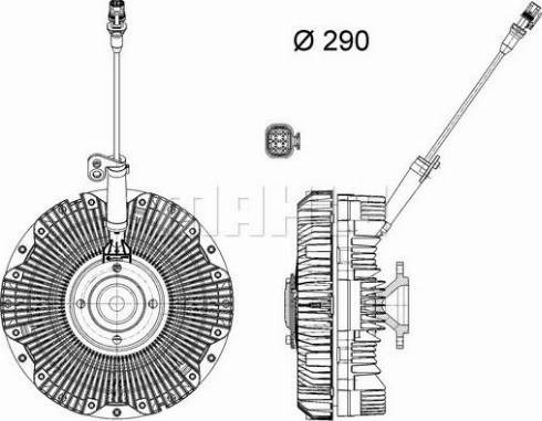 CFC 197 000P Mahle Original embrague, ventilador del radiador