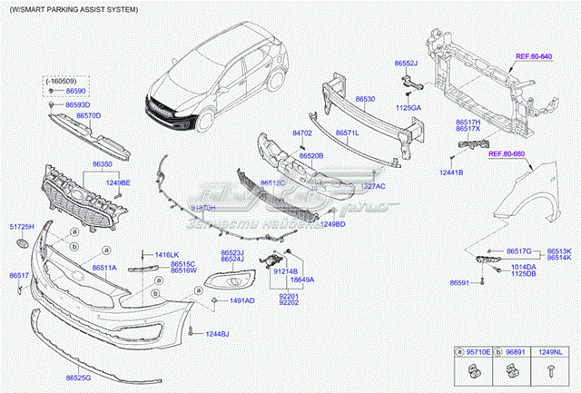 92201A2300 Hyundai/Kia faro antiniebla izquierdo