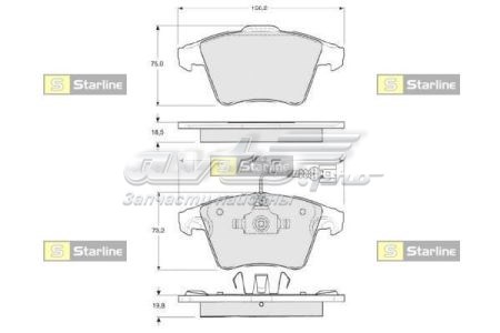 Pastilla de freno Starline BDS325