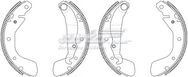 Zapatas de freno de tambor traseras HELLA 8DB355003261