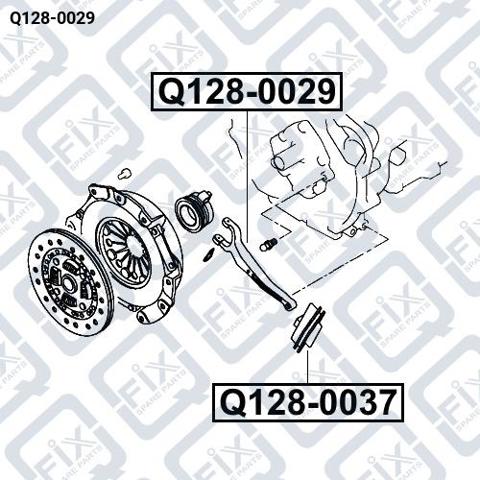 Q128-0029 Q-fix horquilla de desembrague, embrague