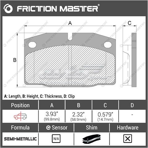 MKD1436 Friction Master pastillas de freno delanteras