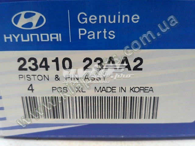 2341023AA2 Hyundai/Kia pistón con bulón sin anillos, std