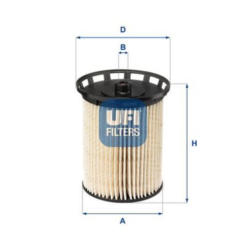 Filtro combustible UFI 2612900