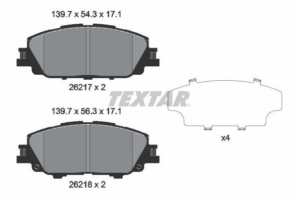 2621701 Textar pastillas de freno delanteras