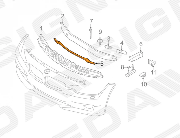 Refuerzo paragolpes delantero Signeda PBM43075A