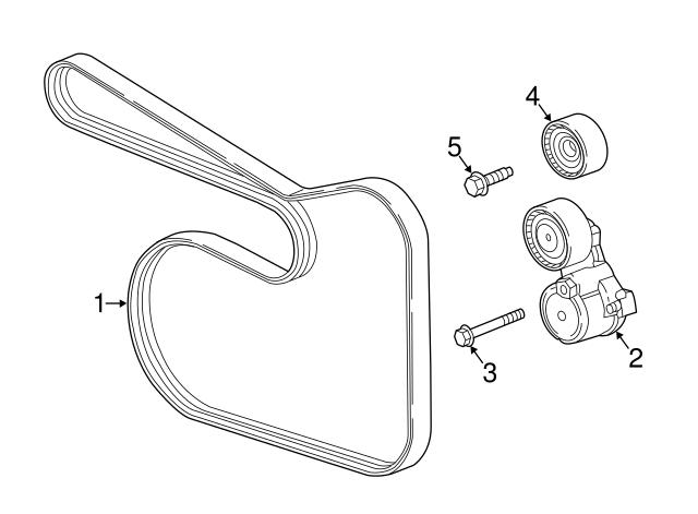 Tensor de correa poli V 55570067 General Motors