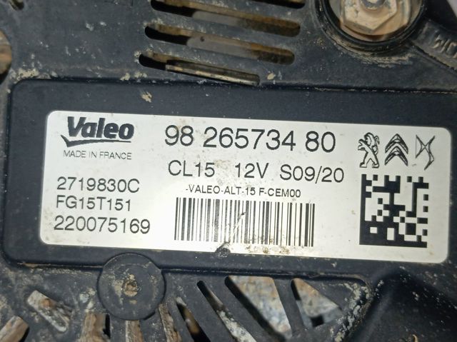 Alternador del motor Peugeot/Citroen 9826573480 precio, desde 110,35 EUR