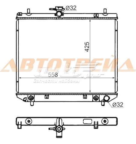 DA000107 SAT radiador refrigeración del motor