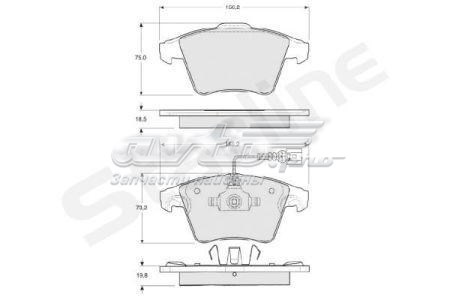 Pastillas de freno delanteras BDS325 Starline