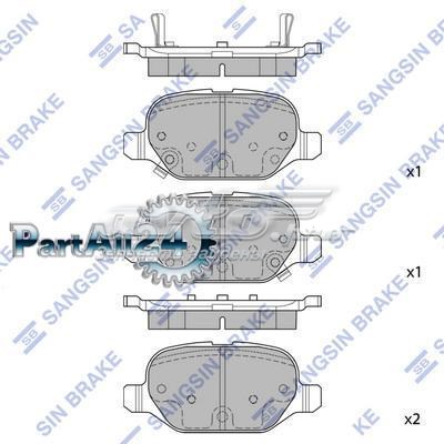 SP1709 Sangsin pastillas de freno traseras