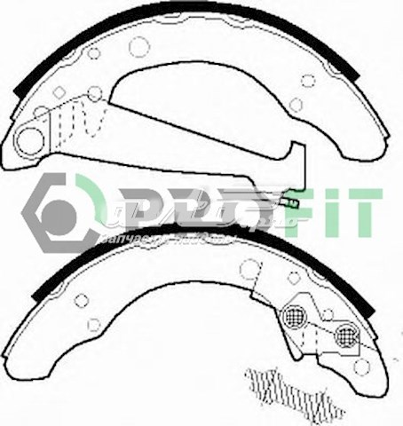 Zapatas de frenos de tambor traseras PROFIT 50010408