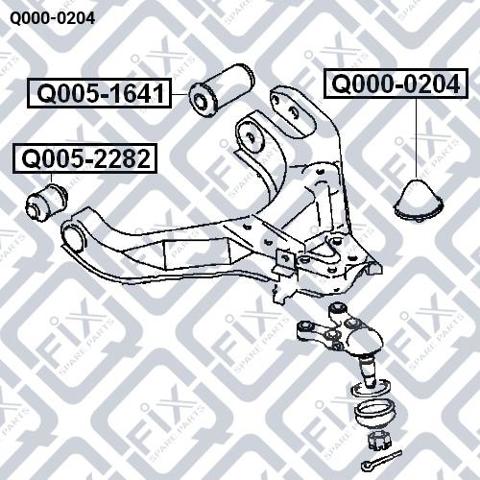 Tope del brazo de suspensión delantero inferior Q-fix Q0000204