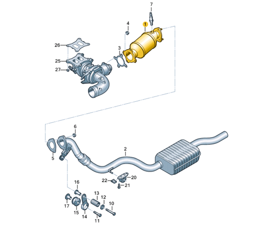 4M0254252S VAG catalizador