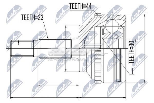 NPZ-RE-020 NTY junta homocinética exterior delantera