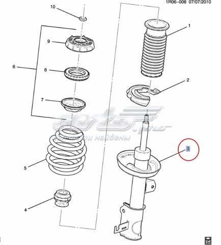 23448003 Opel amortiguador delantero izquierdo