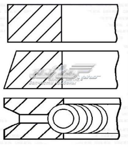 Juego de aros de pistón para 1 cilindro, cota de reparación +0,50 mm Suzuki Swift (SF413)