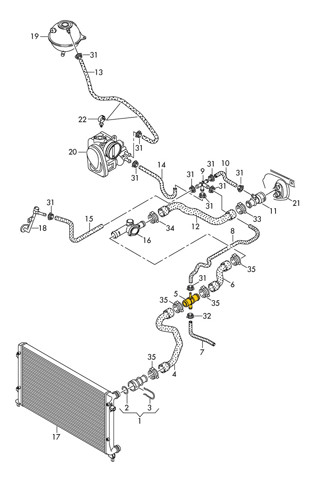 Comprar P98 ACS Brida del sistema de refrigeración (triple unión)