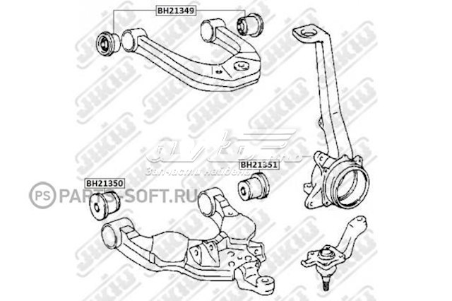 BH21350 Jikiu silentblock de suspensión delantero inferior