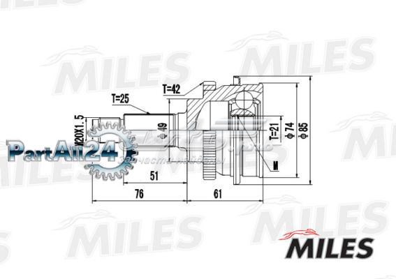 GA20429 Miles junta homocinética exterior delantera