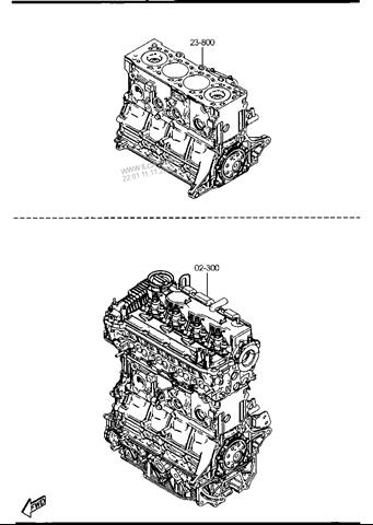 R2AA02300F Mazda motor completo