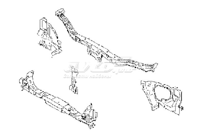 6250095F0C Nissan soporte de radiador completo