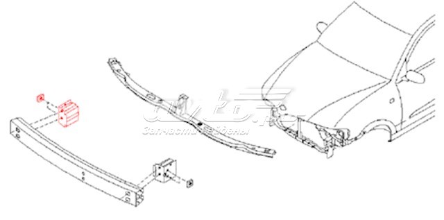 Soporte De Amplificador De Paragolpes Delantero para Nissan Almera (V10)