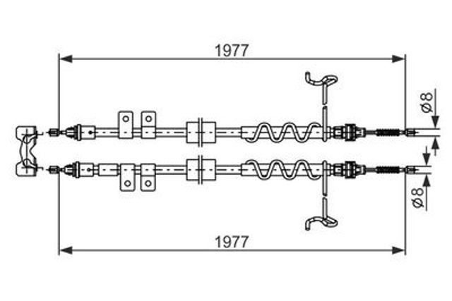 1 987 482 870 Bosch cable de freno de mano trasero derecho/izquierdo