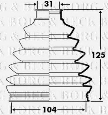 BCB2395 Borg&beck fuelle, árbol de transmisión delantero exterior