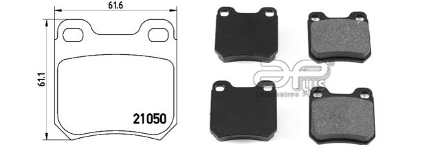 Pastillas de freno traseras de disco APLUS 71283BAAP