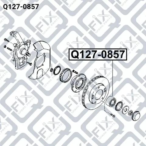 Cojinete de rueda delantero Q1270857 Q-fix