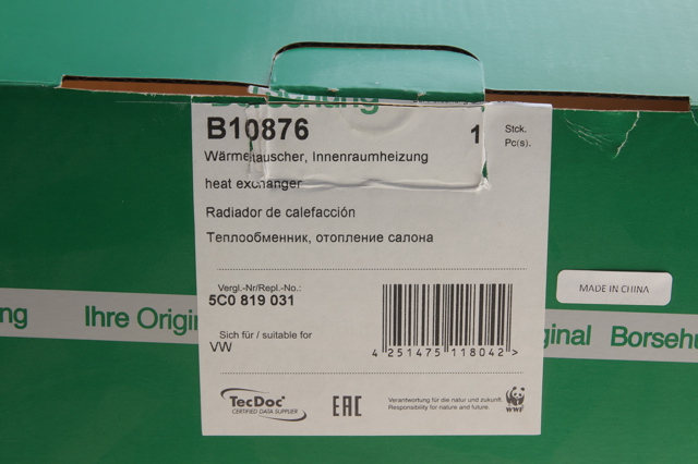 B10876 Borsehung radiador de calefacción