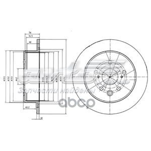 BG4178 Delphi disco de freno trasero