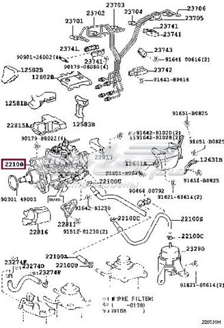 221001C170 Toyota bomba de alta presión