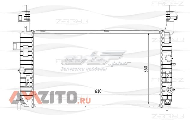 KK0168 FreE-Z radiador refrigeración del motor