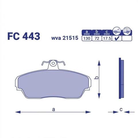 Pastillas freno delanteras Frico FC443 precio, desde 15,73 EUR