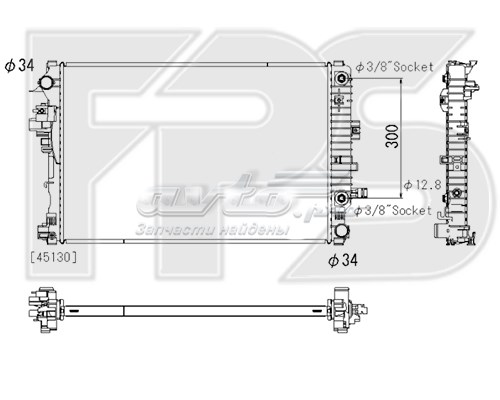 23336325 Opel radiador refrigeración del motor