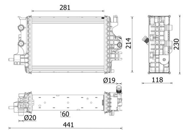 Radiador de refrigeración del motor derecho Renault (RVI) 214109135R precio, desde 367,65 EUR
