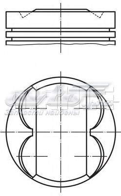 011 PI 00105 002 Mahle Original pistón completo para 1 cilindro, cota de reparación + 0,50 mm